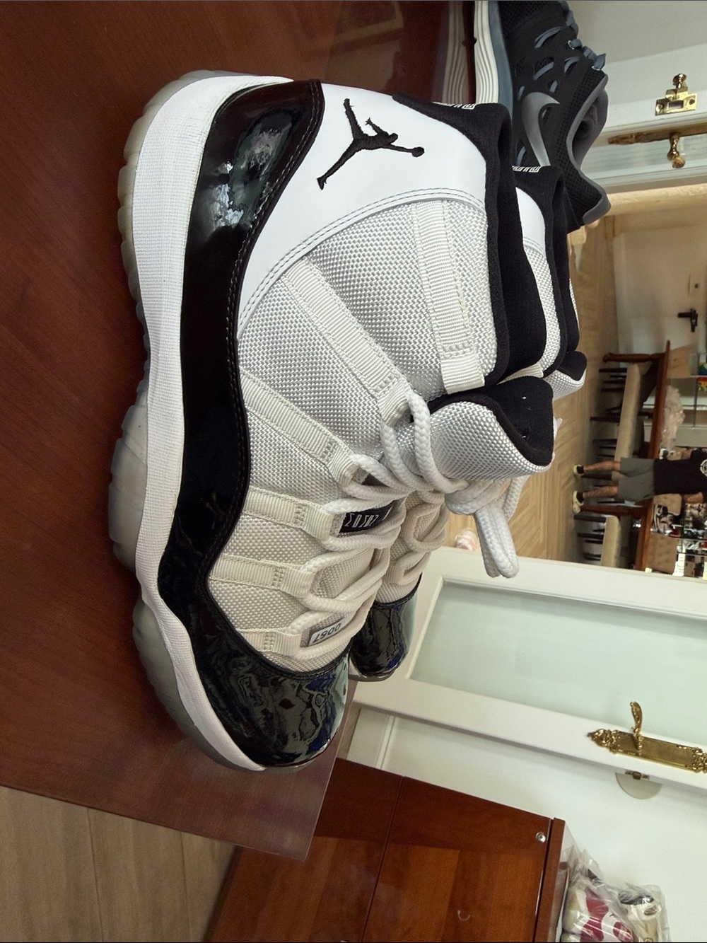 Jordan Kids' Black and White High-Top Sneakers